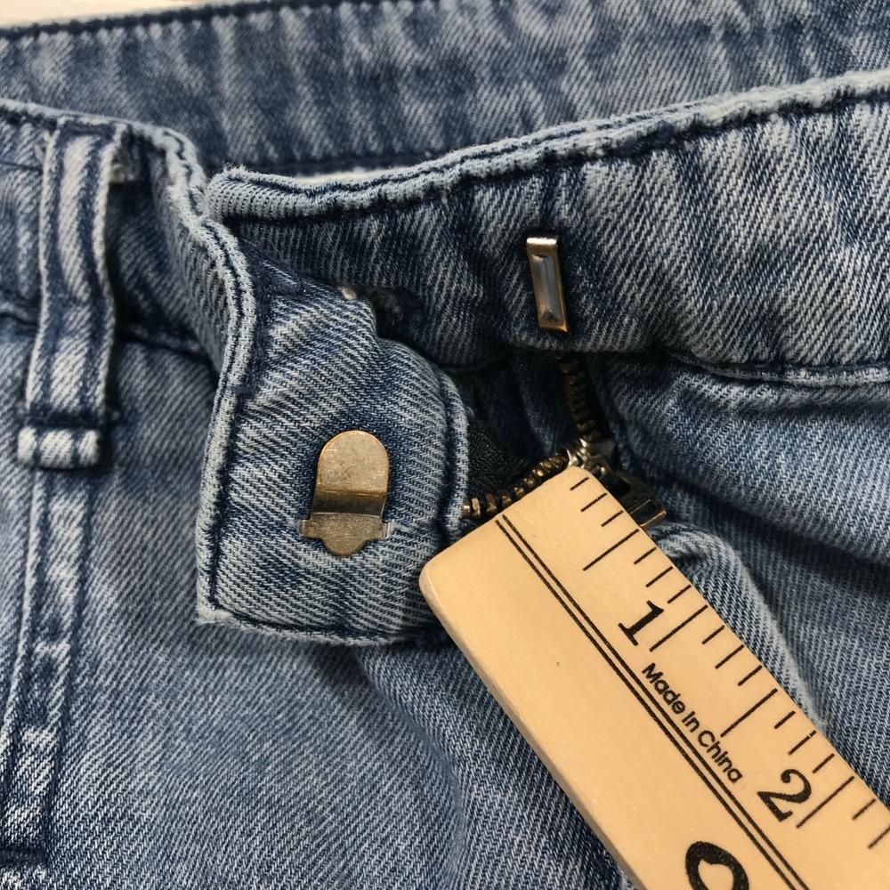 rag & bone Aurora Pleated Jeans Women 31 Blue Wide Leg Lightweight Cotton Boho - Picture 7 of 15